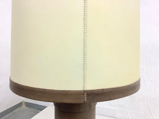 Leather Table Lamp by Charlotte Wawower, 1960s-AET-1080190