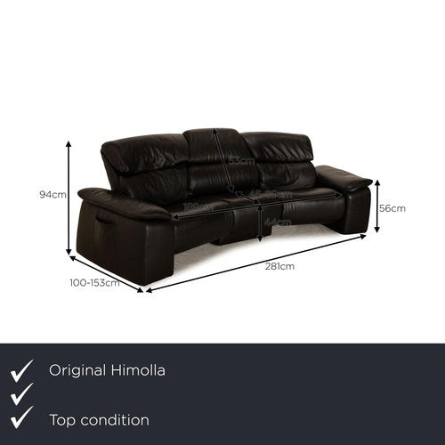 Leather Trapeze 3-Seater Sofa from Himolla