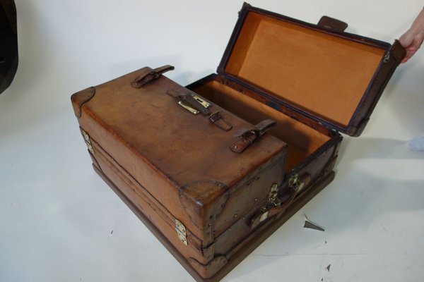 Leather Trunk, 1920s-EMZ-769537