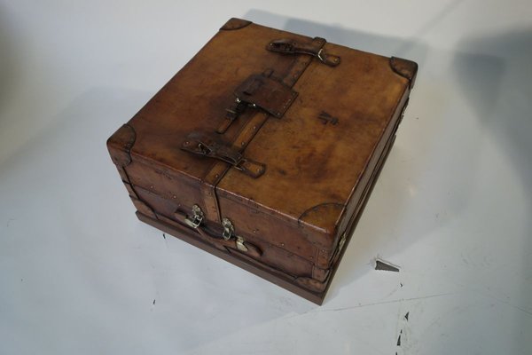 Leather Trunk, 1920s-EMZ-769537