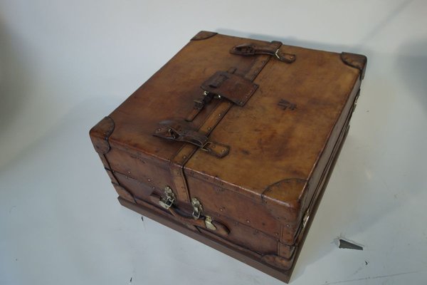 Leather Trunk, 1920s-EMZ-769537