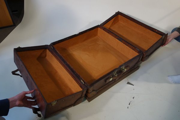 Leather Trunk, 1920s-EMZ-769537