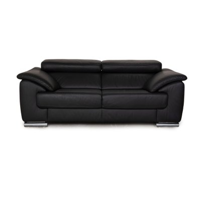 Leather Two-Seater Dark Gray Sofa by Ewald Schillig-RQW-1771373