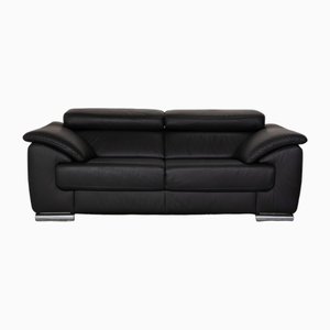 Leather Two-Seater Dark Gray Sofa by Ewald Schillig-RQW-1771373