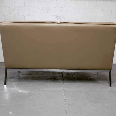 Leather Two-Seater Sofa Mod. 65 by Florence Knoll Bassett for Knoll International, 1960s-PMI-2032147