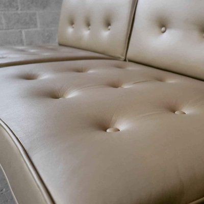 Leather Two-Seater Sofa Mod. 65 by Florence Knoll Bassett for Knoll International, 1960s-PMI-2032147