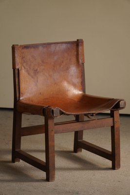 Leather & Walnut Model Riaza Hunting Lounge Chairs by Paco Muñoz, 1960, Set of 2-MXF-1369989