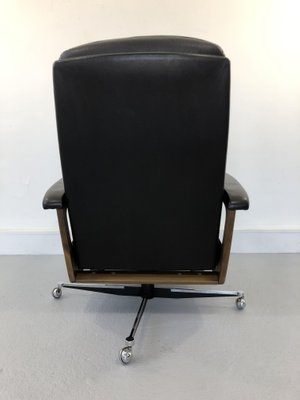 Leather Wingback Lounge Chair, 1950s-JWH-1250346