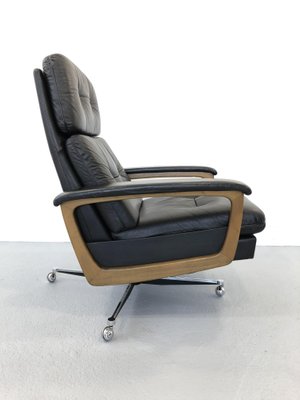 Leather Wingback Lounge Chair, 1950s-JWH-1250346