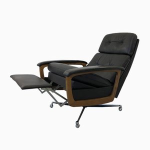 Leather Wingback Lounge Chair, 1950s-JWH-1250346