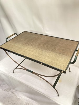 Leather Wounded Coffee Table by Jacques Adnet, 1950-VRR-1793762