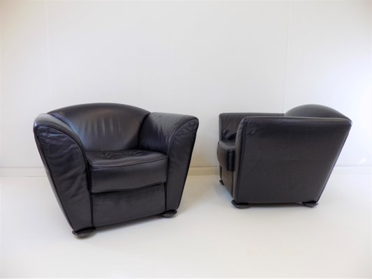 Leather Zelda Armchairs by Peter Maly for Cor, 1980s, Set of 2-HUW-1422974