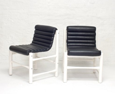 Leatherette Chairs, Italy, 1970s, Set of 2-LPM-1314722