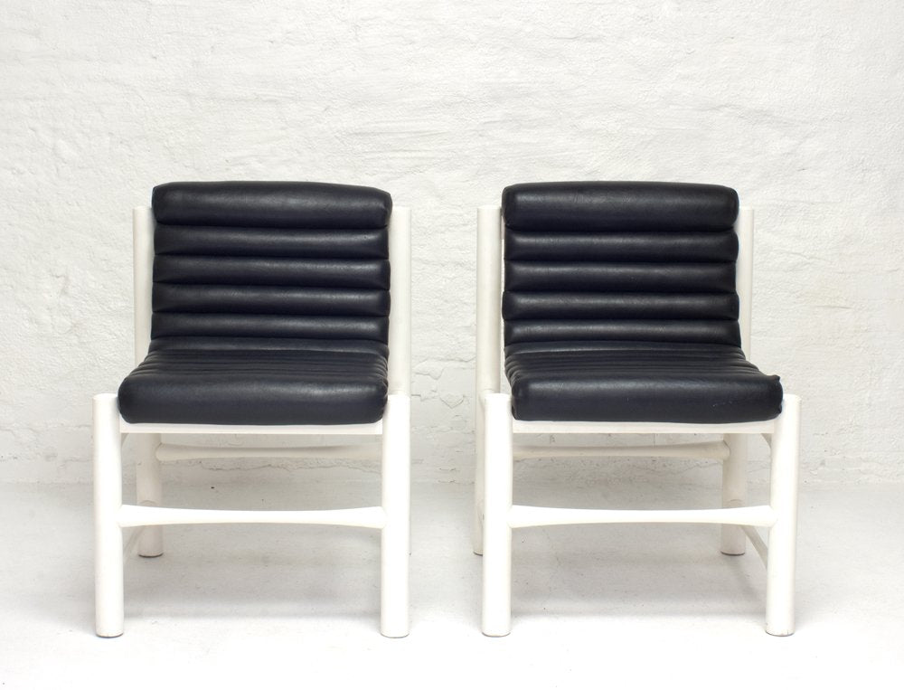 Leatherette Chairs, Italy, 1970s, Set of 2