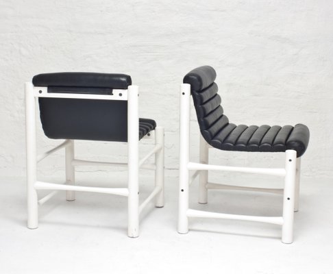 Leatherette Chairs, Italy, 1970s, Set of 2-LPM-1314722