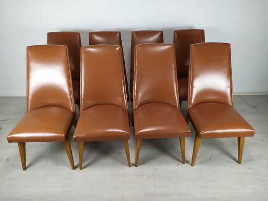 Leatherette Chairs, Set of 8-EAD-1029407