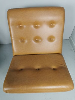 Leatherette & Chrome Lotus Chairs by Ico Luisa Parisi for MIM, 1960s, Set of 2-PRS-856250