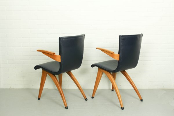 Leatherette Swing Model Dining Chair by Cor Van Os Culemborg, 1960s, Set of 6-ZA-1088002