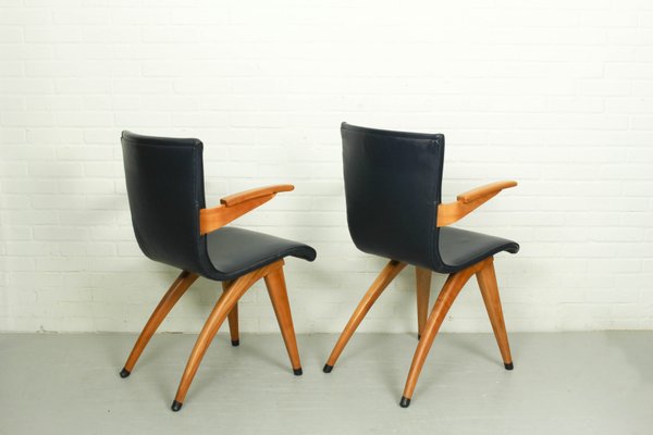 Leatherette Swing Model Dining Chair by Cor Van Os Culemborg, 1960s, Set of 6-ZA-1088002