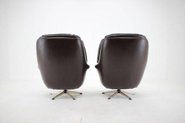 Leatherette Swivel Lounge Chair, 1970s-TZ-1057397