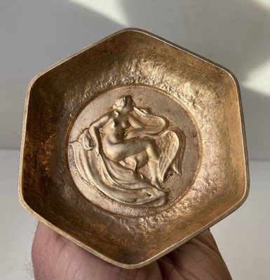 Leda and the Swan Art Dish in Bronze by Svend Lindhart, 1965-LCR-1807300