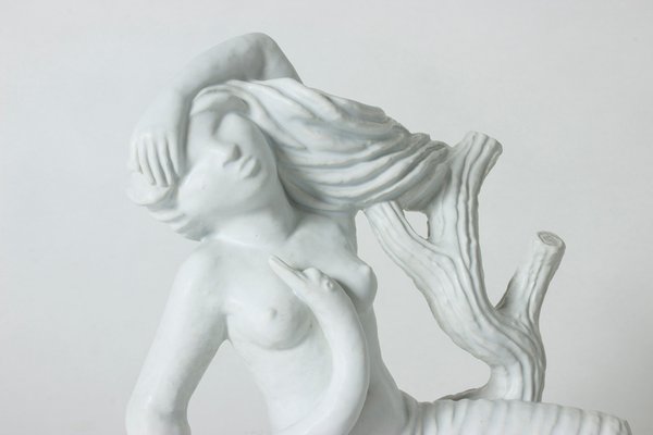 Leda and the Swan Sculpture by Stig Lindberg for Gustavsberg, 1940s-NL-744386