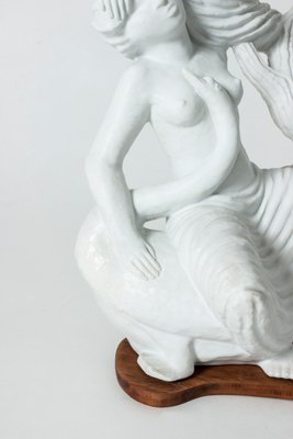 Leda and the Swan Sculpture by Stig Lindberg for Gustavsberg, 1940s-NL-744386