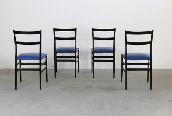 Leggera Dining Chairs by Gio Ponti for Cassina, Italy, 1950s, Set of 4-IVC-1728845