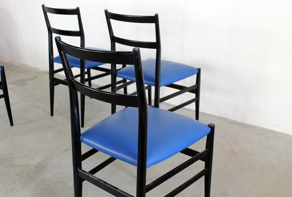 Leggera Dining Chairs by Gio Ponti for Cassina, Italy, 1950s, Set of 4-IVC-1728845