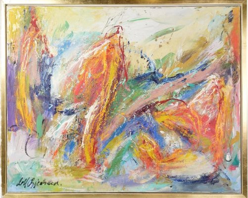 Leif Bjerregaard, Where Angels Dance, Oil Painting, Framed-UY-1277075