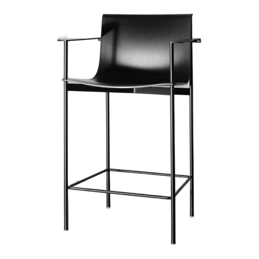 OMBRA - Low stool with armrests with back by Lema
