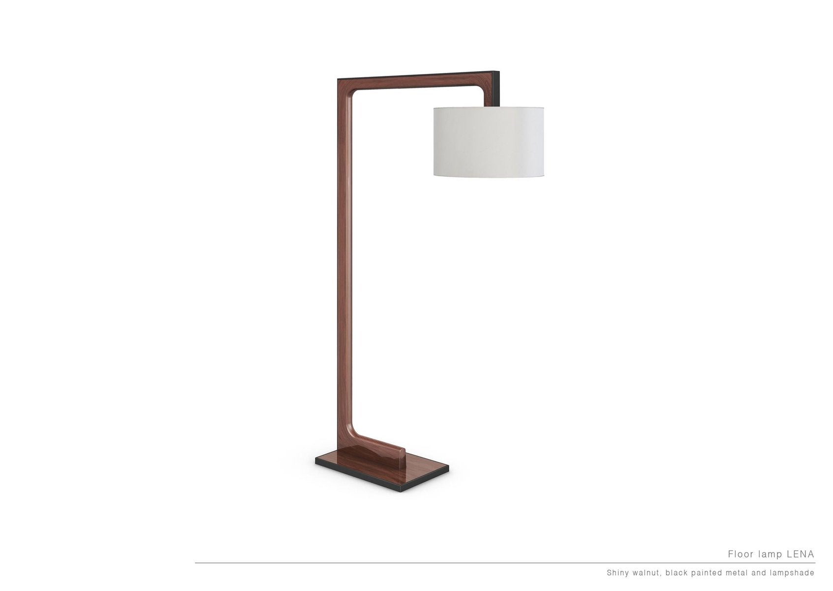 Lena Floor Lamp with Paper Shade by LK Edition