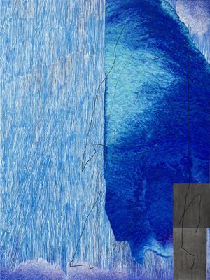 Lena Ochkalova, Duality, Blue, 2022, Mixed Media on Aluminium-CHG-1419925