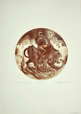 Leo Guida, Allegory, Etching, 1973-ZCI-900776