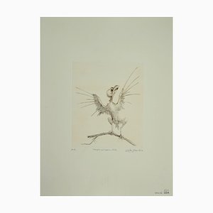 Leo Guida, Bird on A Branch, Etching, 1970-ZCI-880405