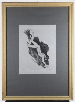 Leo Guida, Colapesce, Original Etching on Paper, 1975-ZCI-959179