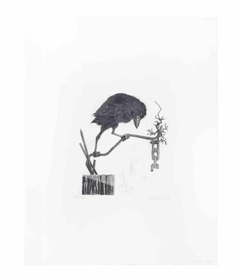 Leo Guida, Crow on the Branch, Etching, 1972-ZCI-2029140