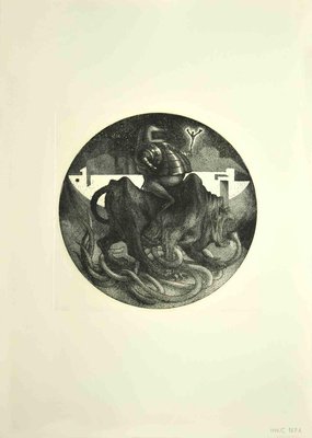 Leo Guida, Eroe Vittorioso, Original Etching, 1971-ZCI-996256