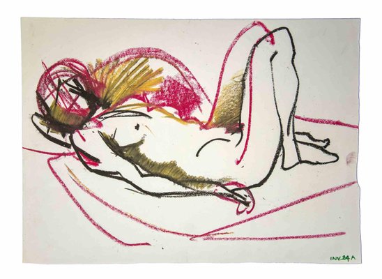 Leo Guida, Female Figure, Original Drawing, 1970s-ZCI-996231