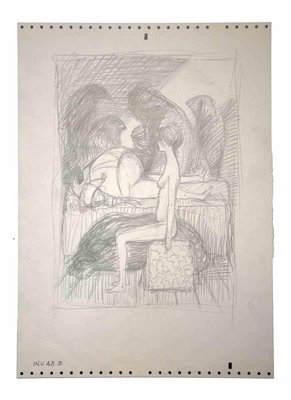 Leo Guida, Female Figure, Original Drawing, 1970s-ZCI-996197