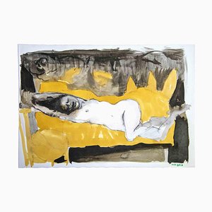 Leo Guida, Female Figure, Original Ink & Watercolor, 1970s-ZCI-1379274