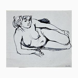 Leo Guida, Female Nude, Original Marker Pen Drawing, 1970s-ZCI-892044