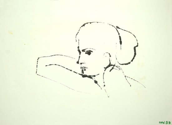 Leo Guida, Figure, Original Marker Drawing on Paper, 1970s-ZCI-820906