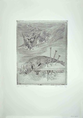 Leo Guida, Fish and Birds, Original Etching, 1972-ZCI-996263