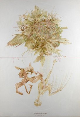 Leo Guida, Giardino Incantato, Ink Drawing on Paper, 1973-ZCI-1423483