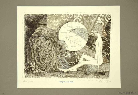 Leo Guida, Interview with the Sibyl, Original Etching, 1970