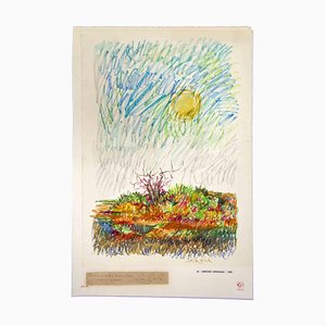 Leo Guida, Landscape, Original Drawing, 1968-ZCI-1002187