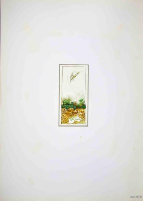 Leo Guida, Landscape, Original Ink & Watercolor, 1972-ZCI-1379334