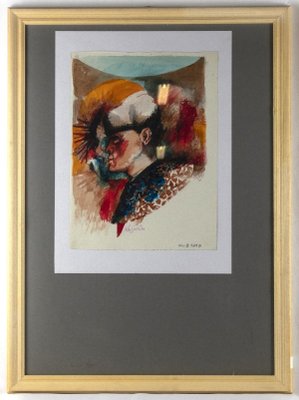 Leo Guida, Matador 2, 1960s, Original Mixed Media Drawing-ZCI-1378975