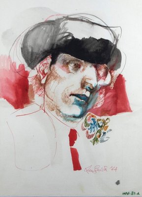 Leo Guida, Matador, Ink Drawing, 1964-ZCI-1423476